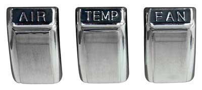 1968 Ford Mustang/Mercury Cougar; Air Conditioning Control Knob Set; 3 Pieces