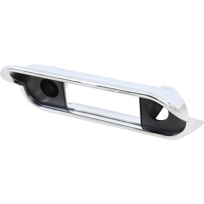 1967-68 Mustang, Cougar; Radio Bezel Surround; Camera Case; w/o Console; Black with Chrome