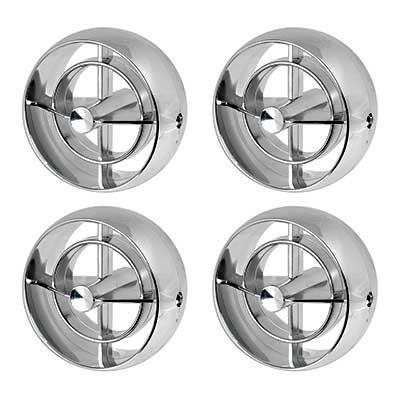 1964-65 Air Conditioning Register ; 2-Ring Style ; Set of 4 ; Various Models