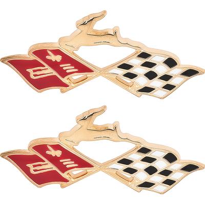 200061A - 1960 Impala; Crossed Flags; Quarter Panel Emblems