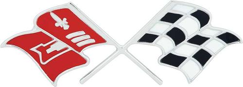 200065A - 1960 Chevrolet 348 Cross Flags Trunk Emblem