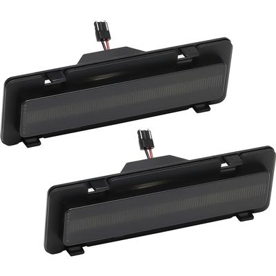 1982-92 Camaro, Firebird; Side Marker Lamp Set; Front; Smoked Lens; Amber LEDs; Pair