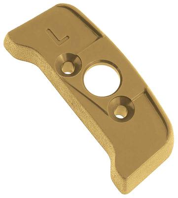 1974-81 Seat Belt Shoulder Guide Escutcheon; Buckskin; LH Driver Side