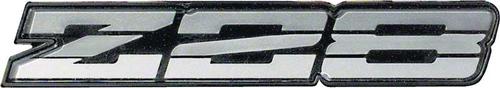20554148 - 1985-87 Camaro Z28 Rocker Panel Emblem ; Tri-Color Silver; Each; GM Licensed