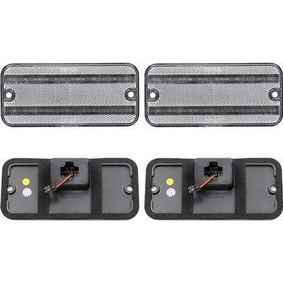 1968-72 Chevrolet, GMC Pickup, Suburban, Jimmy; Marker Lamp Set; Clear Lens; Red/Amber LED