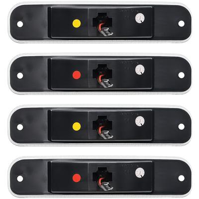 1973-80 Chevrolet, GMC Pickup, Suburban, Jimmy; Marker Lamp Set; Clear Lens; Red/Amber LED