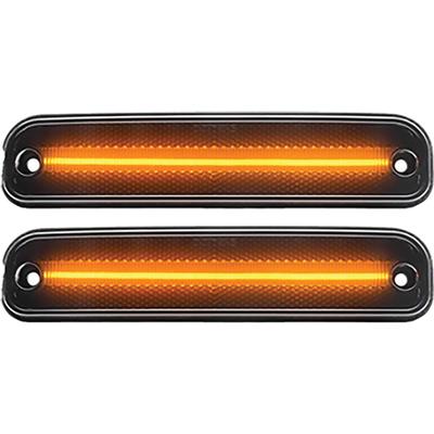 1973-80 Chevrolet, GMC Pickup, Suburban, Jimmy; Front Marker Lamp; Smoked Lens; Amber LED: Pair