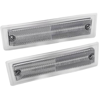 1981-91 Chevrolet, GMC Pickup, Suburban, Jimmy; Front Marker Lamp; Clear Lens; Amber LED; Pair