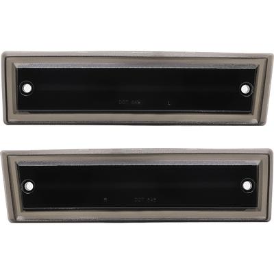 1981-91 Chevrolet, GMC Pickup, Suburban, Jimmy; Front Marker Lamp; Smoked Lens; Amber LED; Pair