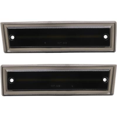 1981-91 Chevrolet, GMC Pickup, Suburban, Jimmy; Front Marker Lamp; Smoked Lens; White LED; Pair