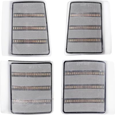 1994-00 Chevrolet, GMC Pickup, Suburban, Jimmy; Front Marker Lamp Set; Upper & Lower; Clear Lens; Amber LED