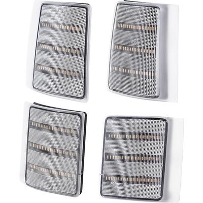 1994-00 Chevrolet, GMC Pickup, Suburban, Jimmy; Front Marker Lamp Set; Upper & Lower; Clear Lens; Amber LED