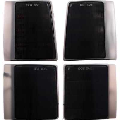 1994-00 Chevrolet, GMC Pickup, Suburban, Jimmy; Front Marker Lamp Set; Upper & Lower; Smoked Lens; Amber LED