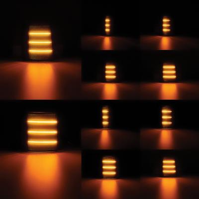 1994-00 Chevrolet, GMC Pickup, Suburban, Jimmy; Front Marker Lamp Set; Upper & Lower; Smoked Lens; Amber LED