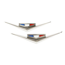 Trim Parts 1962-1963 Chevrolet Full Size Car 283 "V" Front Fender Emblem W/Fasteners, Pair - (2161)