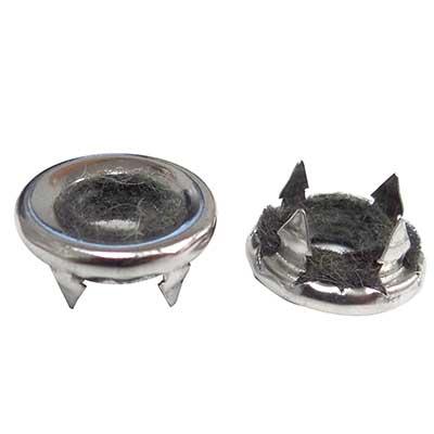 1966-71 Ford; Door Lock Knob Grommets ; Stainless Steel; With Felt Lining