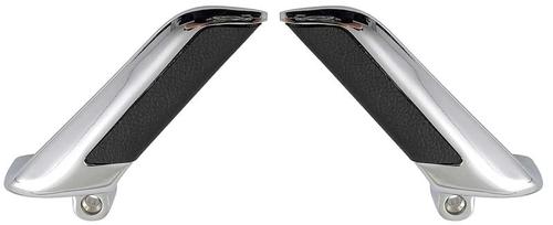 1965-66 Mustang; Deluxe Pony Interior; Inner Door Handle Set; With Black Leather Inserts