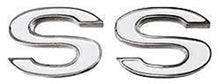 1969 - 1972 CHEVROLET CHEVELLE  /  EL CAMINO  SS FRONT FENDER METAL EMBLEM SS