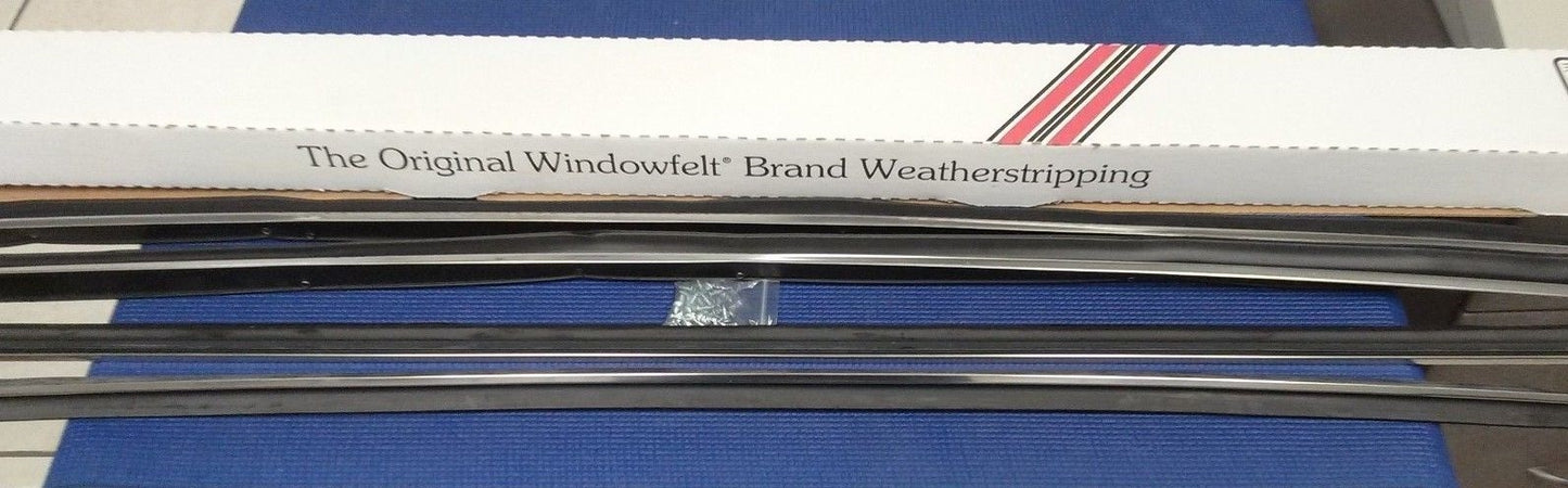1981-1988 CHEVROLET MONTE CARLO DOOR WINDOW FELT FUZZIES RUBBER SEAL KIT IN STK