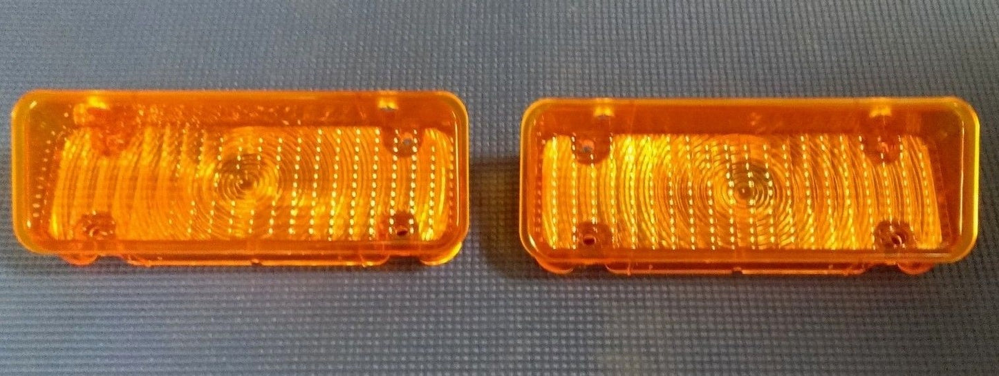 1971 1972 CHEVROLET PICK-UP TRUCK FRONT AMBER PARK LAMP LIGHT LENS SET NEW