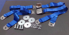 1955-1972 CHEVROLET GMC PICKUP TRUCK VINTAGE CHROME 2 BRIGHT BLUE SEAT BELT SETS