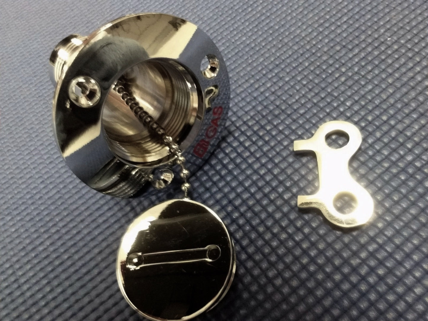 CHEVROLET FORD DODGE PICKUP CHROME FUEL FILLER FOR RELOCATING GAS TANK NICE PART