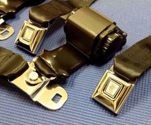 1970 -1973 CHEVROLET CORVETTE FACTORY FIT RETRACTABLE BLACK SEAT BELTS 2 SETS