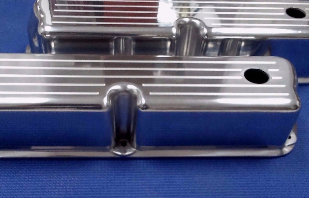 1962-1985 FORD MUSTANG PICKUP 289 302 351W TALL POLISHED ALUMINUM VALVE COVERS