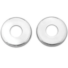1969-73 Mustang, Cougar, 1970 Maverick; Inner Window Handle Backing Plate Escutcheon Set; Chrome; Pair