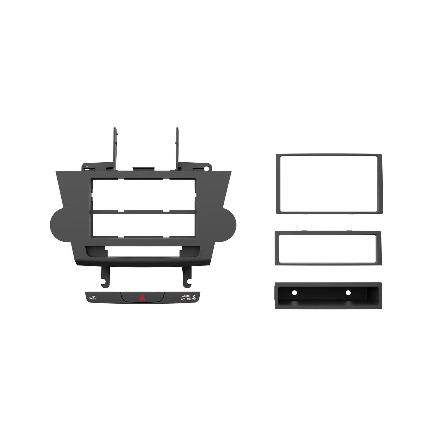 Metra 99-8274B HIGHLANDER 08-12 DIN/DDIN NAV BLACK Double DIN Dash Kit