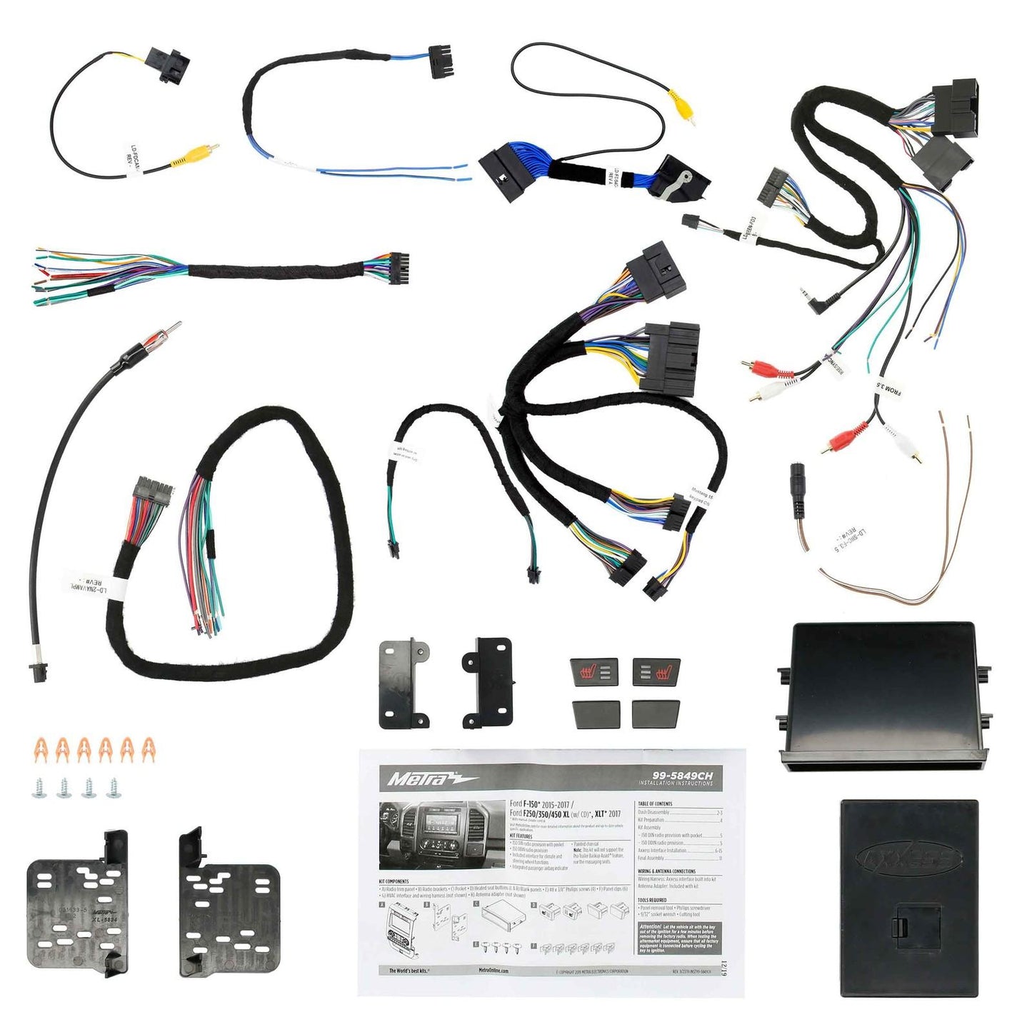 Metra 99-5849CH Ford F-150 2015-17 w/ Single-Zone Climate Control Turbo Tactile