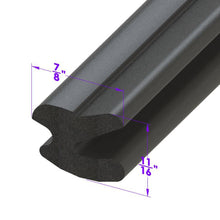 Trunk Seal Fits Upper edge and sides of gutter, Sponge Rubber - LP 43