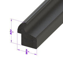 Trunk Seal For Cars with narrow gutters, Sponge Rubber - LP 50-B