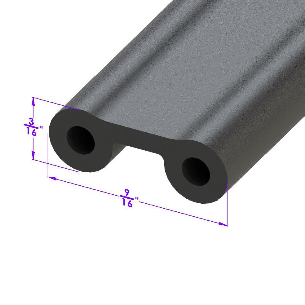 All Rubber Hood Lace with Double Sealing Bulbs 5/8" Wide - LP 14-P
