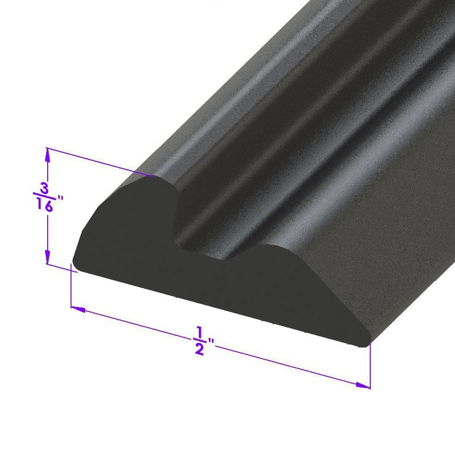 1/2" Thick Bumper Over-Rider Rubber - LP 109