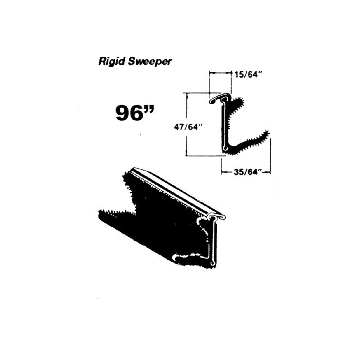 Rigid window sweeper 2 or 3 lengths - WC 13-96