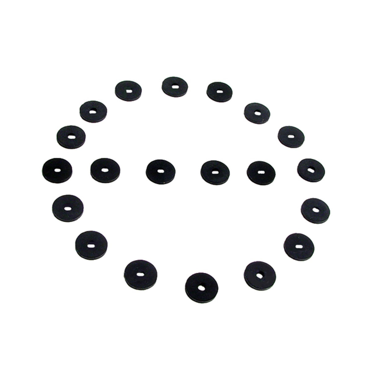 Flat Rubber Washers 1/8" I.D, 1/2 O.D, 1/16" thick, 20-Piece - UW 11