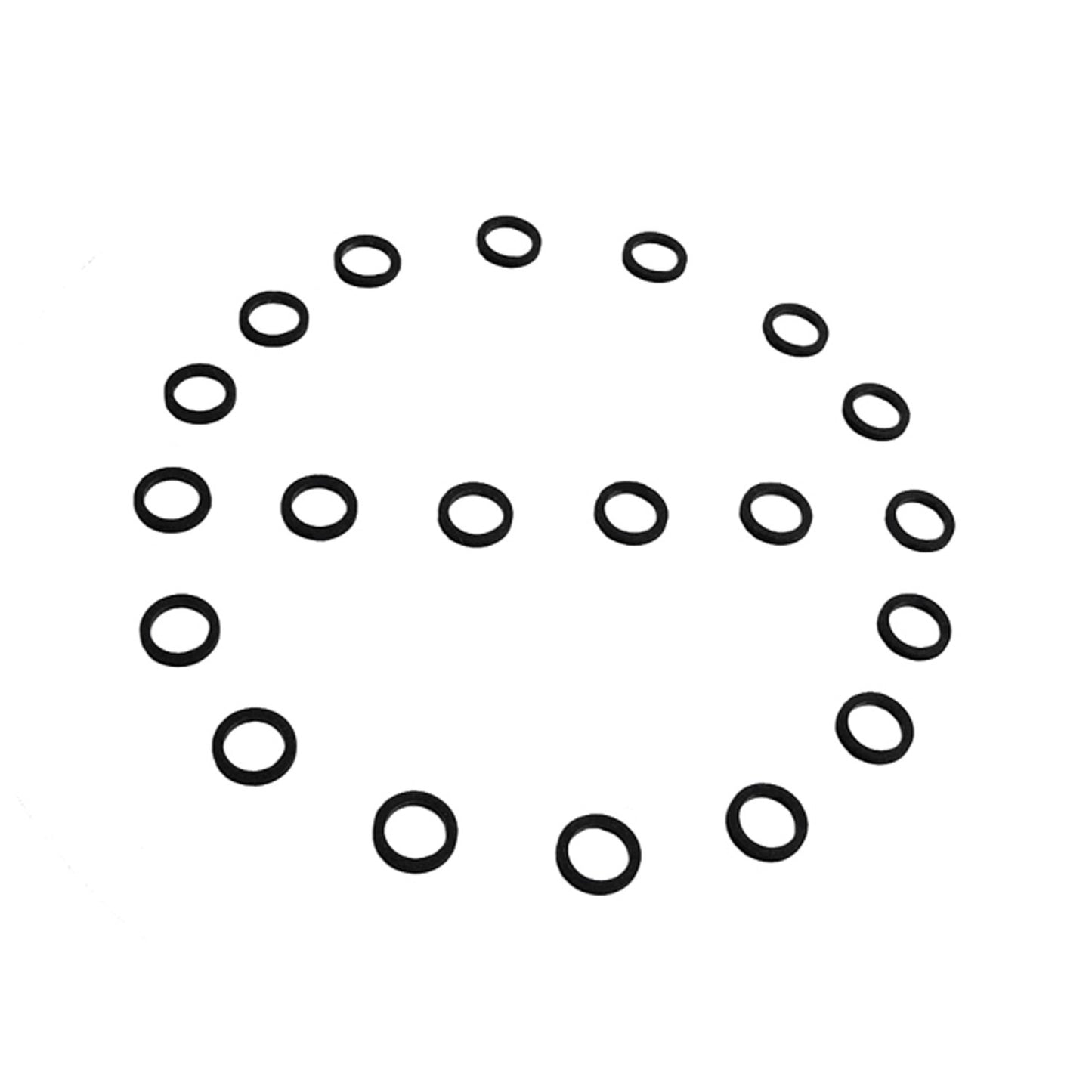 Flat Rubber Washers 3/8" I.D, 1/2" O.D, 1/16" thick 20-Piece - UW 18