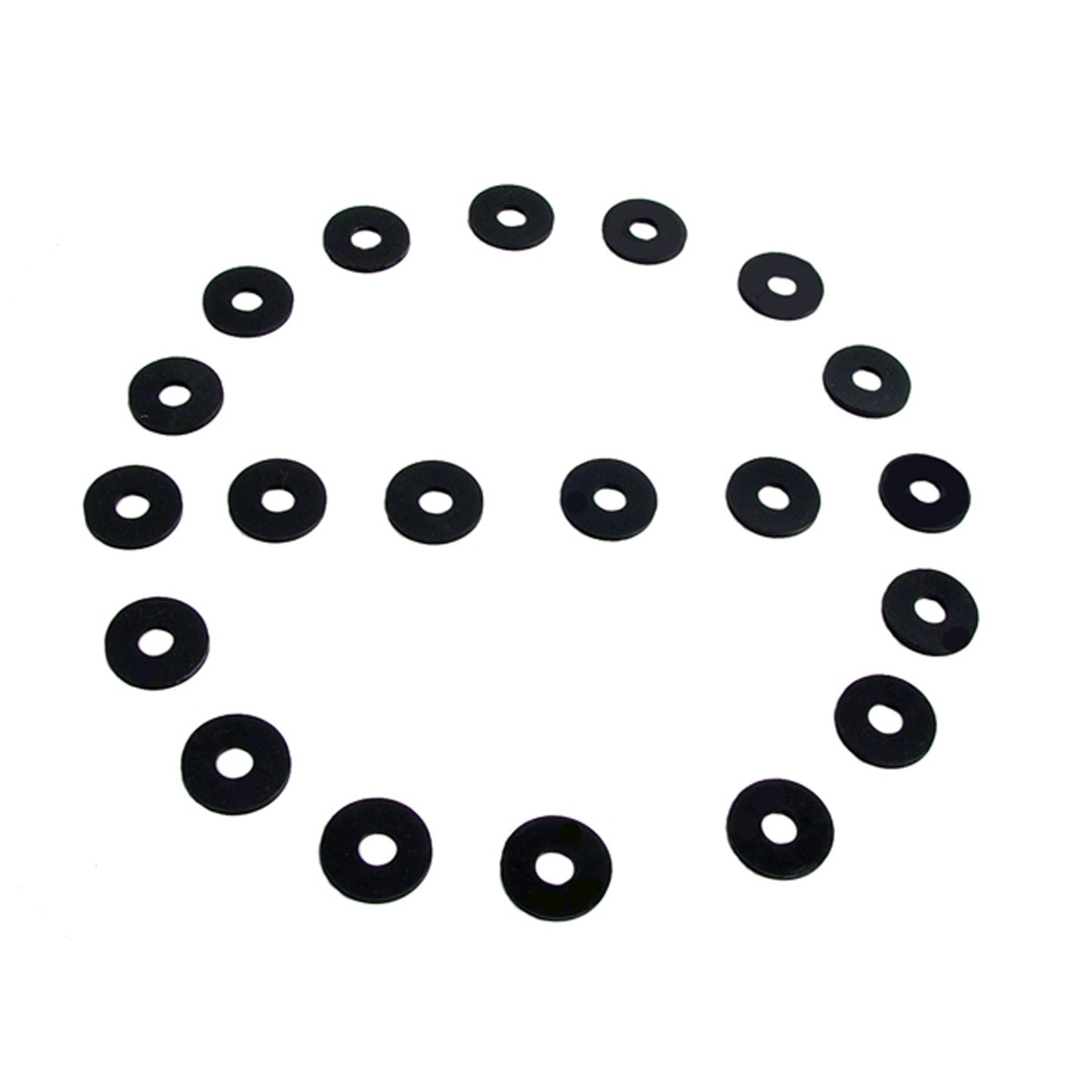 Flat Rubber Washers 7/32" I.D, 5/8" O.D, 1/16" thick, 20-Piece - UW 15