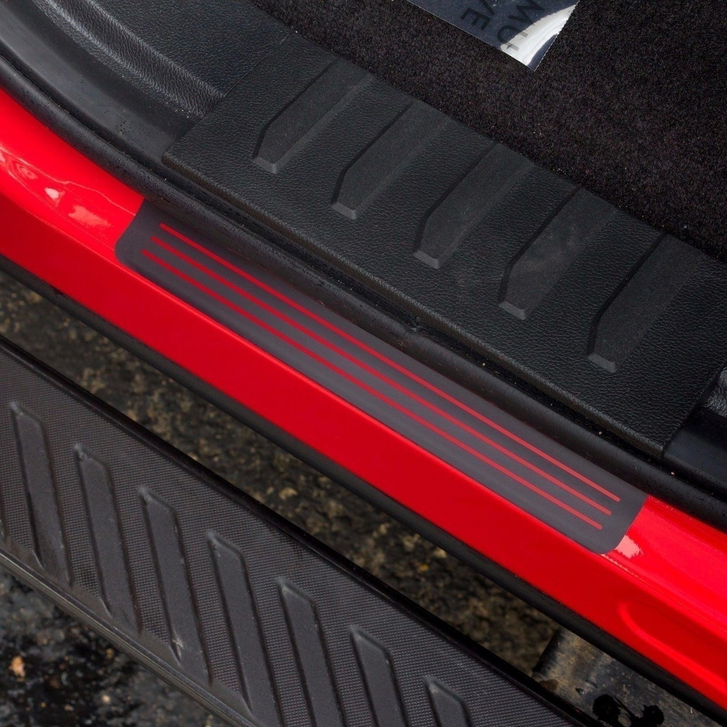 Door Sill Plate Protector Black Matte For Ford F-150 2014-2021 - SP 1023-BM