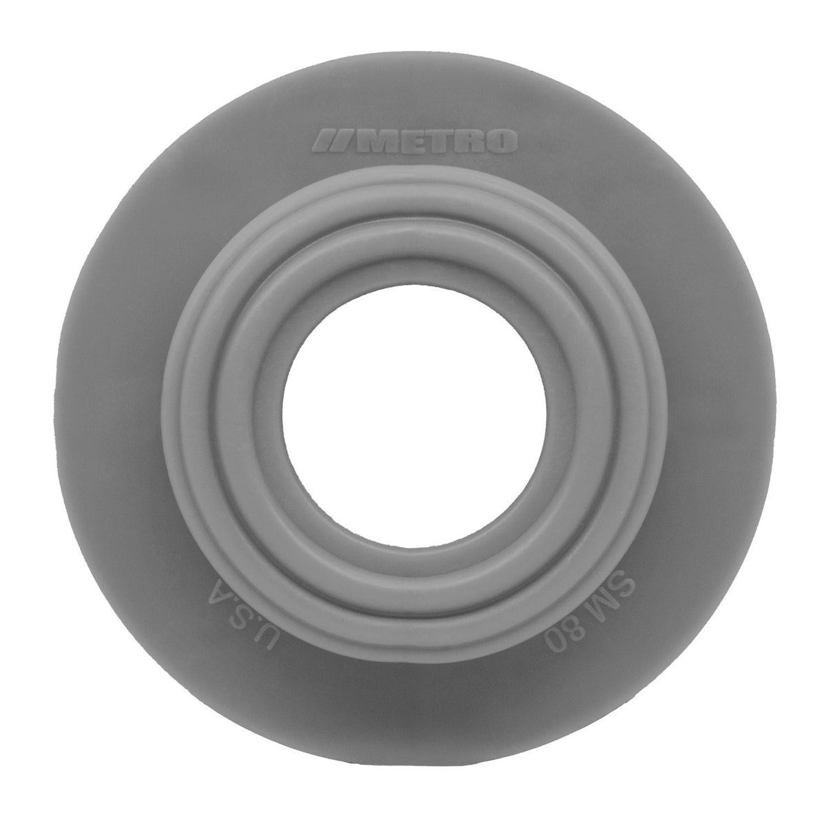 Dimmer Switch Grommet 2-1/2" flange, 1" I.D, Silver, Rubber - SM 80-J