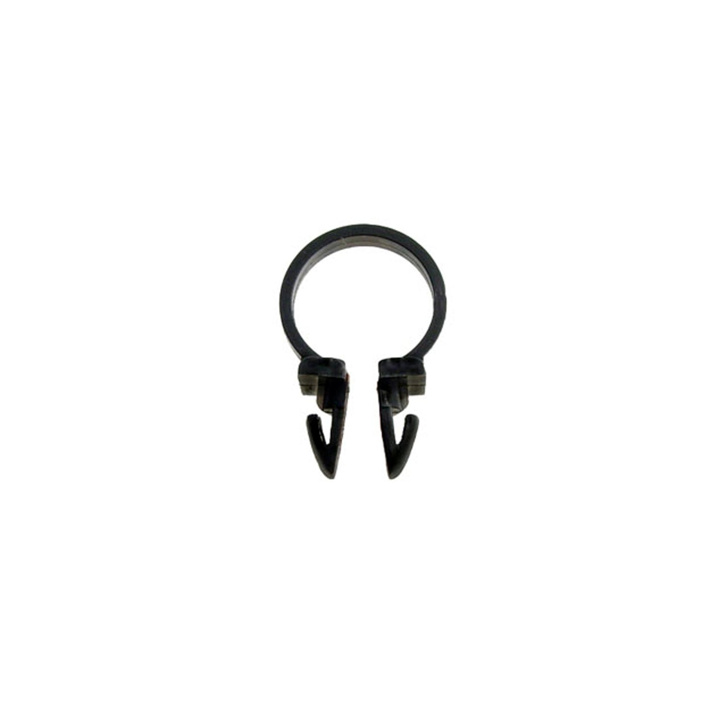 Wiring and Tubing Clip - Black Plastic, 1/4" Hole, 5/8" I.D - WF 321
