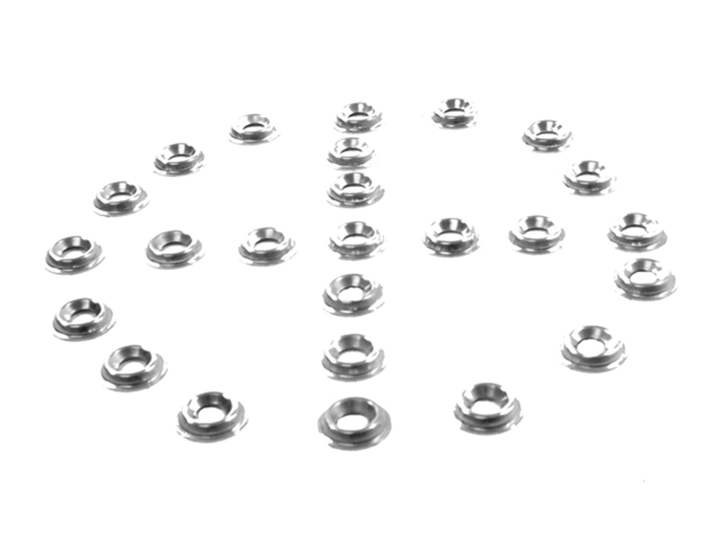 Trimming Washers Nickel plated, 1/2" O.D. X 3/16" I.D, 25-Piece Set - WF 802