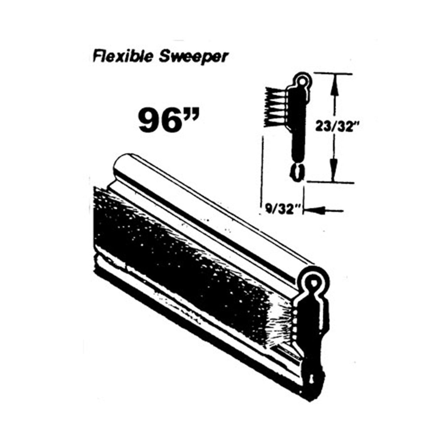 Flexible window sweeper For Chrysler 300 1955-1958, Crown Imperial 1949 WC 4-96
