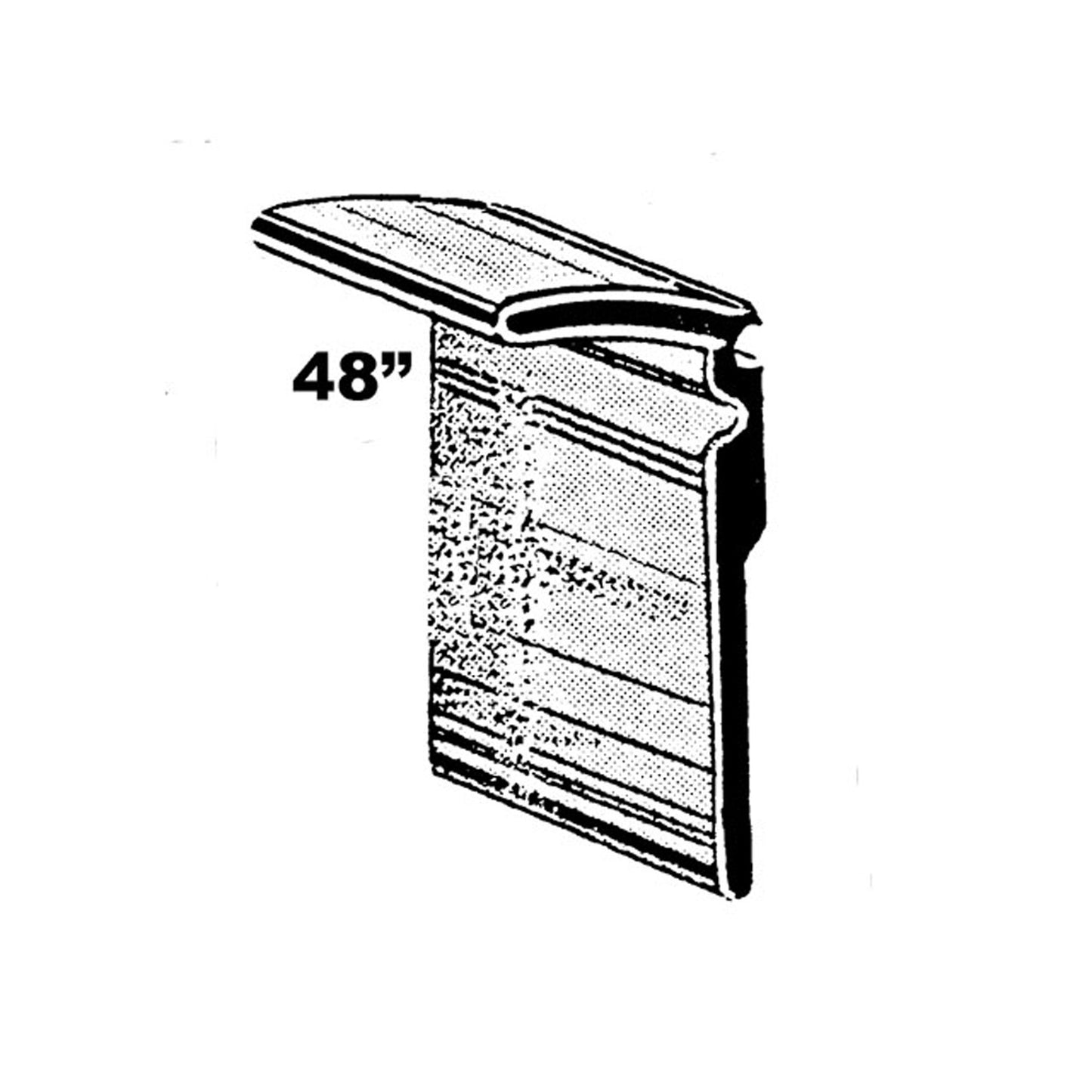 Outside Door Window Sweeper For Aston Martin DBS 1970-71, V-8 1972-84 - WC 27-48