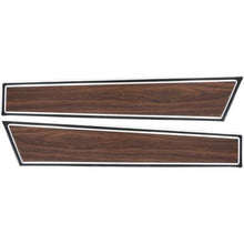 1971-73 Mustang; Interior Door Panel Inserts; with Deluxe Interior; Dark Walnut; RH & LH; Pair