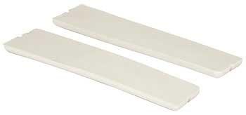 1969 Ford Mustang; Deluxe Door Panel Rubber Hand Cup Insert Pads; White