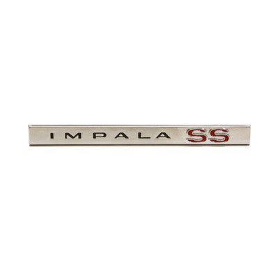 Trim Parts 1965 Chevrolet Impala Rear Lower Molding "Impala SS" Emblem, Each - (2462)