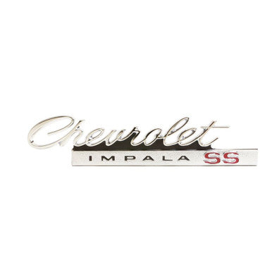 Trim Parts 1966 Chevrolet Impala 1-Piece "Chevrolet Impala SS" Trunk Emblem - (2569)