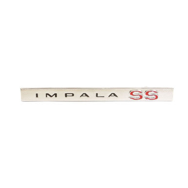 Trim Parts 1966 Chevrolet Impala Glove Box Door "Impala SS" Emblem W/Fasteners, Each - (2590)